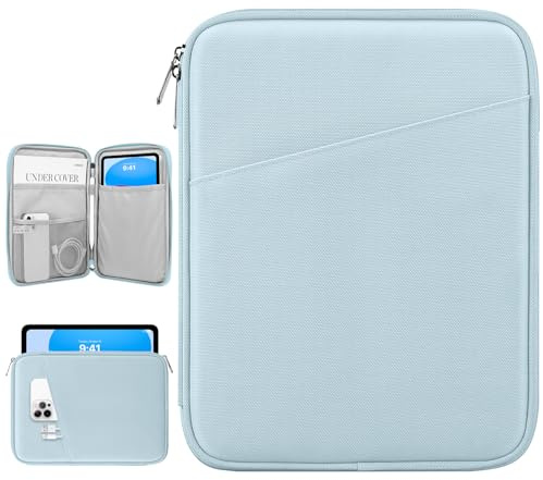 Dadanism 9-11 Zoll Tablet Sleeve Tasche, Milchblau | für iPad Air 11 M4/M3, iPad Pro 11 M5, iPad (A16) 11, iPad 10. Gen/Air 5/4 10,9, iPad 10,2, Galaxy Tab A11+ 11/S10 Lite