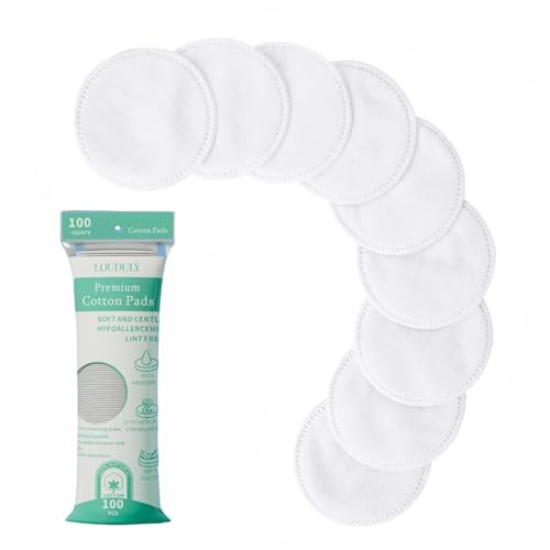 Wattepads 100 Stück Cotton Wattepads Duo Rund Wattepads aus Baumwolle Wattepads Gesicht Rund für die Baby-Pflege und die tägliche Schönheitspflege
