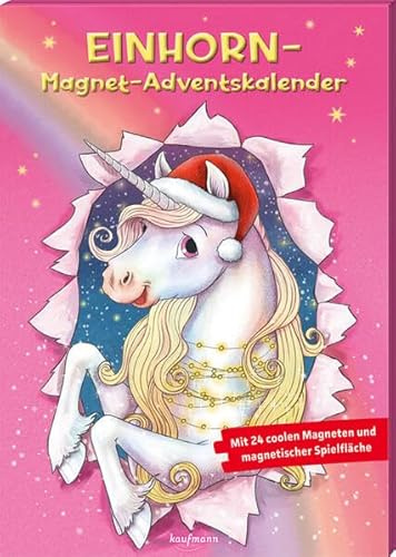 Einhorn-Magnet-Adventskalender: für Mädchen ab 3 Jahre - Mir 24 coolen Magneten und magnetischer Spielfläche