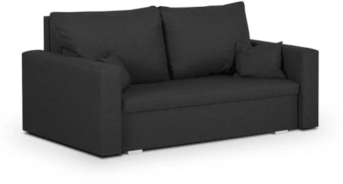 SENTO TRADE Schlaffsofa 2-Sitzer, Mondo (Schwarz)