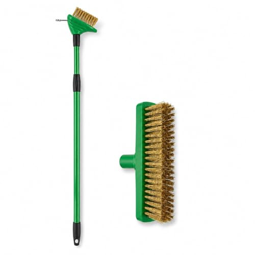 3-in-1 Extendable Weed Removal Tool with Wire Brush & Scraper Head – Telescopic Handle Patio Cleaner for Removing Moss, Weeds & Dirt from Paving, Block Paths, Driveways and Garden Patios
