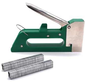 Nagler, Manuelle Heftpistole mit 400 Heftklammern – robuste Pistole for Polster, Befestigungsmaterial, Dekoration, Tischlerei(Short Handle Stapler)