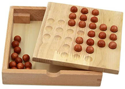 APLVFFZH Murmel Brettspiel Aus Holz, Bürodekoration Und 33 Murmeln für Kinder