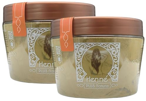2x Henné PLUS Natura - Polvere Colorante Per Capelli, 100% Naturale, Vegana. Disponibile Per Diverse Colorazioni 125g (ROSSO ARANCIO)