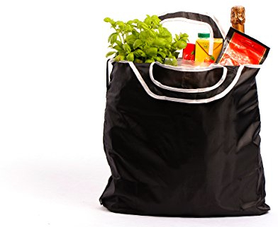 gripONE Shopper white - faltbare Einkaufstasche aus hochwertiger Fallschirmseide, dadurch extrem robust, leicht und kompakt