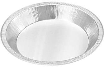 KitchenDance 9 Inch Heavy Duty Aluminum Pie Tins - Oven and Freezer Safe Disposable Pie Pans - Ideal for Restaurants and Bakeries - Reusable and 100% Recyclable Gauge Aluminum - 409 (25, Silver)