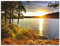 ARTland Wanddeko Wandbild Alu Verbundplatte für Innen & Outdoor Bild Landschaften Sonnenaufgang Sonnenuntergang See Fotografie Bunt Sonnenuntergang über See Algonquin Park T6AF