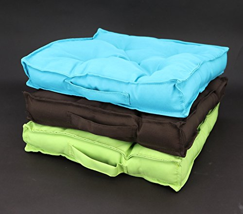 heimtexland Matratzenkissen mit 5-Punkt-Steppung und Tragegriff 38x38 cm in Apfel grün Lounge Kissen Sitzauflage Garten Sitzkissen Outdoor Polster Stadionkissen Stuhlkissen Typ333