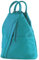 modamoda de - T180 - Damen Rucksack Tasche aus ital. Leder, Farbe:Türkisblau