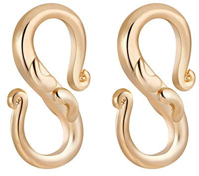 BENECREAT 10 STUCKE 18 Karat Gold uberzogene S-Haken Schnallen Halskette Verschluss Schmuck Erkenntnisse fur DIY Schmuckherstellung