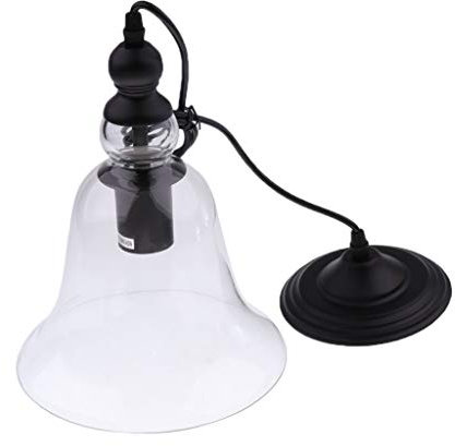 Tubayia Suspension vintage en forme de cloche en verre E27 pour salon, couloir, cuisine, restaurant, café, bar