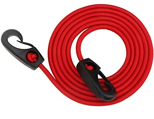 MAGT Paddel-Leash, Elastic Kajak-Kanu-SUP Paddle Leine Sicherheits Tether Ruderboot Sicherheits Rod Leine mit Karabiner zum Paddeln (189cm rot)