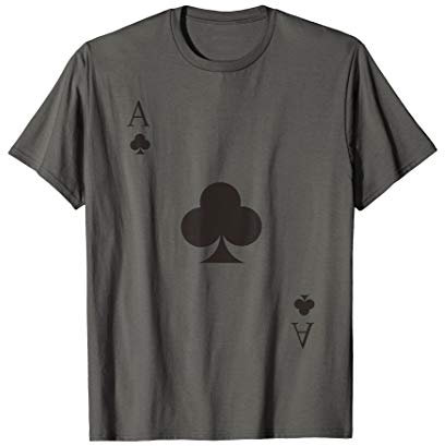 Kreuz Ass Kostüm Spielkarte Kartenspiel Poker Skat Karneval T-Shirt