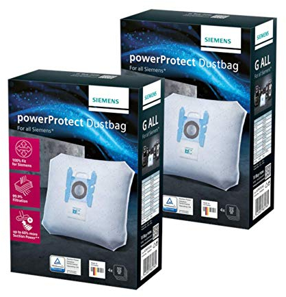 8 Staubsaugerbeutel kompatibel mit Swirl S67 geeignet für Siemens Q5.0 extreme Silence Power Bodenstaubsauger VSQ5X1230