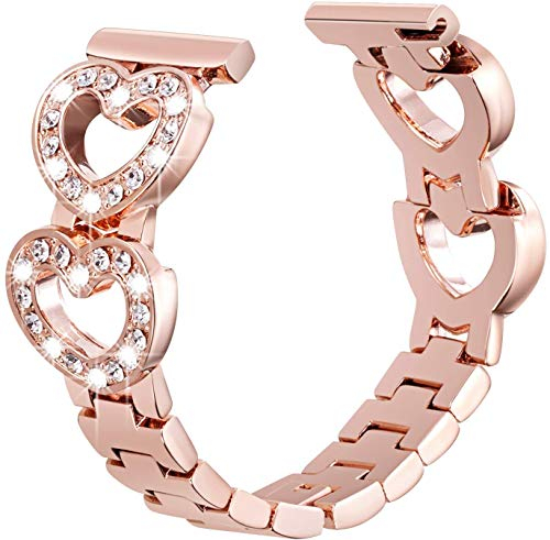 SaNgaiMEi Armband Kompatibel mit Samsung Galaxy Watch 7 6 5 4 40mm 44mm, Galaxy Watch 6 4 Classic 43mm 47mm 42mm 46mm, Watch 5 Pro 45m, 20mm Damen Bling Ersatzarmband für Galaxy Watch 3 41mm/ Active 2