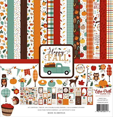 Echo Park Paper Company HAP219016 Collection kits Basteln, Papier, Mehrfarbig/Meereswellen (Ocean Tides), 12-x-12-Inch
