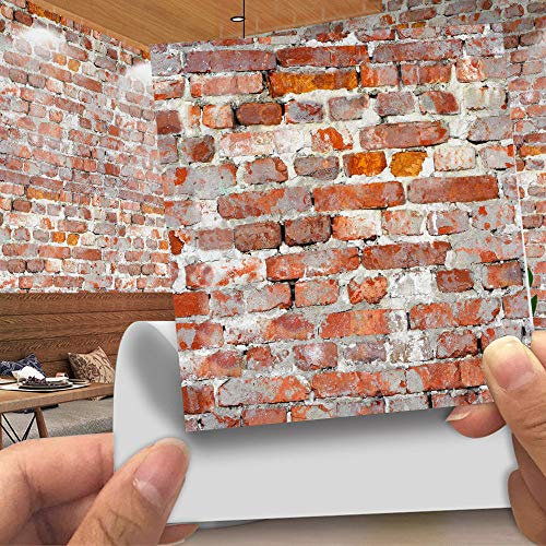 Adhésive Décorative à Carreaux pour Salle de Bains et Cuisine Stickers Carrelage, Hiser 20 Pièces Imitation cuir style brique 3D imitation pierre Imperméables Auto-adhésifs Décoration (LA007, 20cm)
