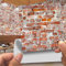 Hiser 20 Stück Küchenrückwand Fliesenaufkleber, Kunstleder 3D Steinimitat Backstein-Stil Wasserdicht Ölfest Stickerfliesen Deko Selbstklebende für Küche Badezimmer Wohnzimmer Dekoration (LA007,20cm)