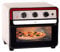 KHG Mini-Backofen Retro MBO-22CS mit Umluft, Ober-/Unterhitze und Heißluft, 22L, 230°C, 1700W, ideal zum Grillen, Toasten, Backen, Frittieren mit Timer, inkl. Backblech, Drehspieß, Frittierkorb