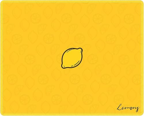 Qisan Gaming Mouse Pad/Mat for Computer Laptop 10.23x8.26x0.08 Keyboard Pad Desk Pad with Anti-slip Rubber Base Rectangle Mouse Pad Mat-Lemon