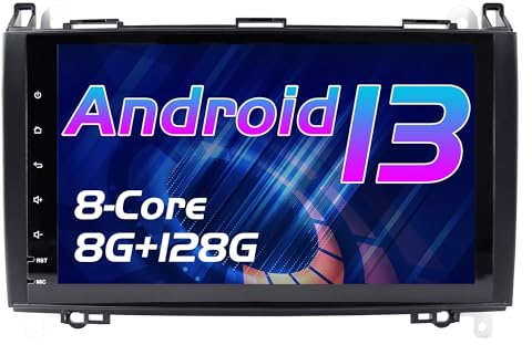 Android Auto Radio Estéreo de Coche para Mercedes Benz W169 W245 B160 B170 B180 B200 W639 Vito Viano W906 Sprinter Android 12.0 Octa Core 8GB RAM 128GB ROM 9 Radio con CarPlay TPMS OBD WiFi Dab