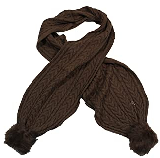 Guess Damen-Schal mit Pompon AW8726WOL03 MOCHA, Mocha, Einheitsgröße