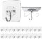 WOVU Crochet Adhésif 15kg(Max) Transparent Autocollants Crochet Murale Salle de Bain Porte Serviette Pour Accroche Salle de Bain,Cuisine,Plafond,Accrocher,Mural,Porte,Peignoirs (20 Pièces)