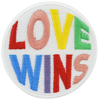 Finally Home Love Wins LGBTQ Patch zum Aufbügeln | Regenbogen Patches zum Aufnähen, Homo Bügelbild, Pride Aufnäher