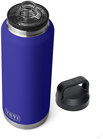YETI Rambler 1,304.1 g Flasche, auslaufsicher, vakuumisoliert, Edelstahl mit Chug Cap, Offshore Blue