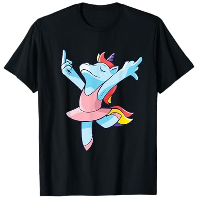 Licorne amusante doigt d'honneur pour femme – Licorne dansante T-Shirt