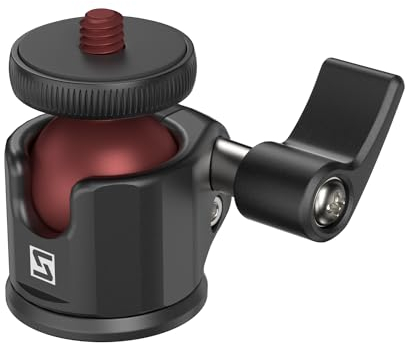 SIOTI Mini Kugelkopf, Mini Stativ Kugelkopf, 360 Grad Rotation Kippen Einstellung, Kompatible mit Digitalkamera/Micro Telefon/Handy/Action Kamera/Licht Stand/Licht (Ultra-Mini Kugelkopf)