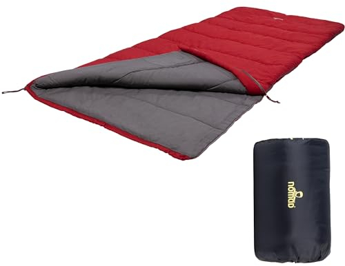 NOMAD Levanto Deckenschlafsack - Schlafsack mit 3D-Helix-Thermoisoliert,weiches Baumwollfutter,Polycotton-Außenseite - 2-Wege-Reißverschluss,Aufhängeschlaufen - für Personen bis 195 cm,205x80 cm