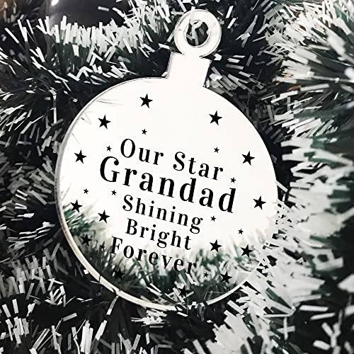 Rememberance Christmas Tree Bauble Beautiful Grandad Memorial Gift Ornament