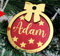 Personalisierte Weihnachtsdekoration Anpassbare Weihnachtskugeln Hängende Baumschmuck Weihnachtskugel mit Namen Glamour (Gold)