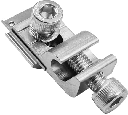 ANCLLO 4 pièces Pince de Mise à la Terre M8 pour Module PV Clip de Mise à la Terre de Panneau Solaire Standard Support de Montage de Module Solaire avec vis