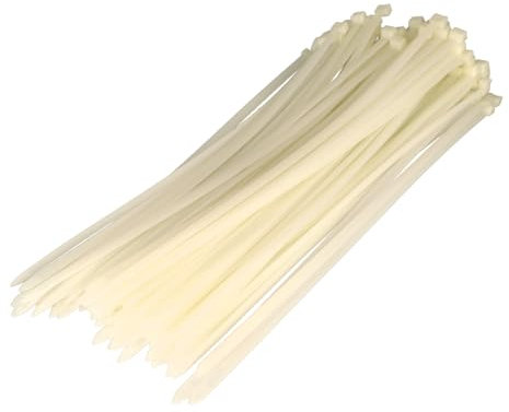 KTEC370X7.6N | KTEC CABLE TIES 370MM X 7.6MM NATURAL, NYLON 66, UL94V-2, TENSILE STRENGTH 55KGS MIN (PACK OF 100)