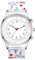 JewelryWe Schwesternuhr mit Pulsskala Silikon Uhren: Damen Analog Quarz Armbanduhr Frauen Weiß Blumenmuster Silikon Armband Ärzte Krankenschwester Uhr mit Pulsberechnungsskala