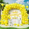 Roxistar Luftballons Gelb, 143 Stück 5 10 12 18 Zoll Matt Gelbe Helium Latex Luftballon Ballonbogen Girlande Kit für Mädchen Frauen Jungen Geburtstag Party Hochzeit Babyparty Picknick Brautdusche Deko