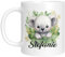 TassenTicker - Personalisierte Kindertasse mit Namen - mit Tieren - für Jungen & Mädchen - Tasse - Geschenk - Geburtstagsgeschenk - Namensgeschenke - Keramik - 330 ML (Koala)