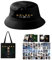 Jungkook Merchandise K-Pop Geschenkset, 1 GOLDEN Album Canvas Tasche, 1 Hut, 1 Schachtel Laser-Laserkarten 55 Stück, JUNGKOOK Merch(Color:Black-1)