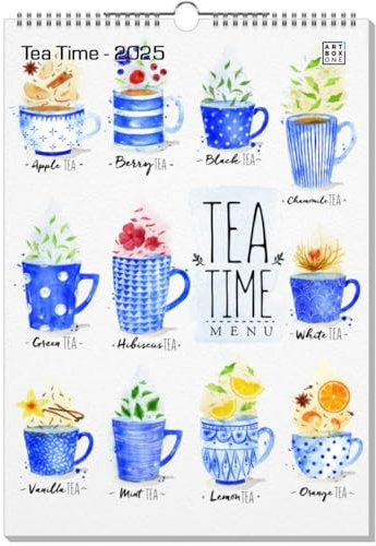 artboxONE Kalender 2026 Tea Time Wandkalender A3 2026 Essen & Trinken