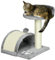 PawHut Árbol Rascador para Gatos Pequeños Altura 46 cm de 2 Niveles Árbol para Gatos con Poste Tablero para Rascar Plataformas y Juguete de Bola Colgante 35,5x37x46 cm Gris