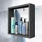 nobellgo Duschablage ohne Bohren, zum Hängen, Innovatives Rahmen Design, Kompatibel mit Allen Duschwänden, Duschregal für Shampoo und Duschgel, Haken für Handtücher, Schwarz