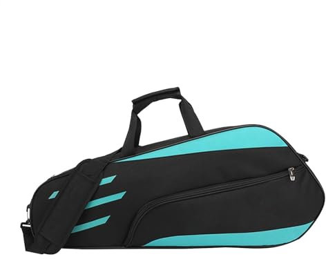 Badminton-Tasche 3 Schläger - Große Badmintontasche, Schlägertasche | Schützende Tennistasche, Aufbewahrungstasche Für Badmintonschläger, Sporttasche Für Reisen, Jugendliche, Männer, Frauen, Erwachsen