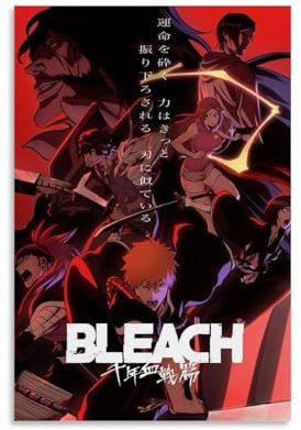 LPSMFWV Bleach Poster, Ästhetik, Leinwand, Wandkunst, Wohnzimmer, Poster, moderne Heimdekoration, Druckposter, Heimbüro, Dekoration, Leinwandposter, Kunstposter, Dekoration, ungerahmt, 30 x 45 cm