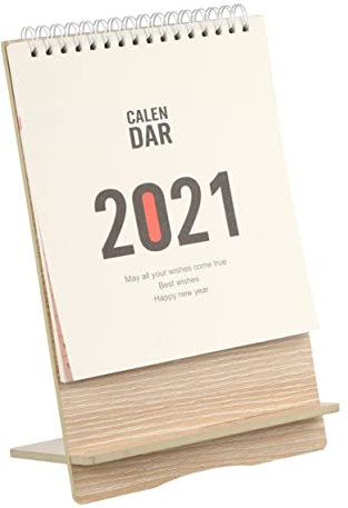 Generisch 2021 Flip-Desk-Kalender multifunktionaler Standkalender Büro Schule digital elektronisch bürodeko büro dekoration Pläne schülerkalender Tischkalender aus Holz Tageskalender Papier