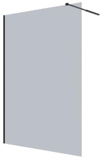 Vente-unique-Paroi de douche à l'italienne - Verre fumé gris - 140x200 cm - MALIKA II