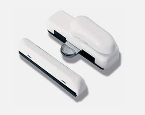 Maniglia a Tavellino Modello Ribassato | 4 Colori Disponibili | Ideale per Finestre e Serramenti in PVC o Alluminio (Bianco)
