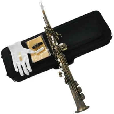 Professionell Saxofon Hals Bb Altsaxofon Med Metallmunstycke Och Fodral