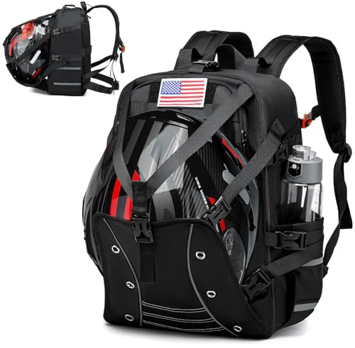 RUCYEN Motorcycle Helmet Bags, Large Capacity Waterproof Helmet for Men, Motorcycle Accessories Helmet Storage Cycling Bag